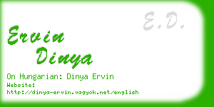 ervin dinya business card